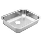 Moen - Moen 23.5 X 18.25 Steel 20 Gauge Single Bowl Sink Stainless, GS20194B - The 2000 Series delivers design and functionality at a value. A variety of configurations and mounting options in quality 20-gauge stainless steel give you choices that fit almost any countertop material -- backed by a Limited Lifetime Warranty.