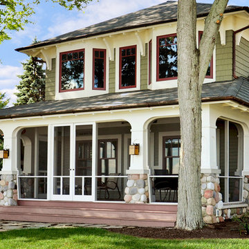 Craftsman House Design - Green Exterior