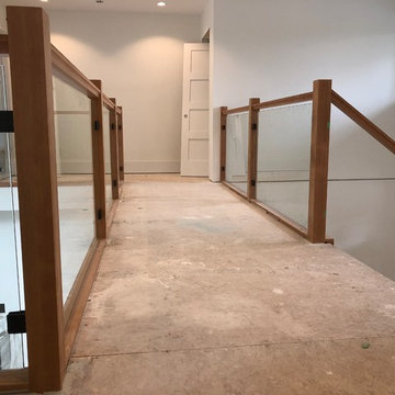 Frameless Railing with black heavy duty clamp