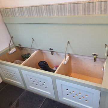 Custom cabinets and bench