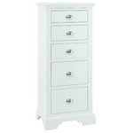 Bentley Designs - Hampstead White Painted Furniture 5-Drawer Tallboy Chest - Hampstead White Painted 5 Drawer Tallboy Chest offers elegance and practicality for any home. Crisp white paint finish adds a contemporary touch to a timeless range guaranteed to make a beautiful addition to any home.