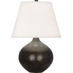 Robert Abbey - Robert Abbey Z9870 Dal - 19.25" One Light Table Lamp - Shade Included: TRUE  Cord Color: Silver  Base Dimension: 10 x 9Dal 19.25" One Light Table Lamp Deep Patina Bronze Oyster Linen Shade *UL Approved: YES *Energy Star Qualified: n/a  *ADA Certified: n/a  *Number of Lights: Lamp: 1-*Wattage:100w E26 Medium Base bulb(s) *Bulb Included:No *Bulb Type:E26 Medium Base *Finish Type:Deep Patina Bronze