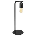 EGLO - Adri 1-Light Table Lamp, Black - The Adri open bulb table lamp by Eglo combines a retro but modern appeal to any space. The black finish is a contrasting compliment to the open bulb. This table lamp demonstrates the ultimate sophistication in simplicity.