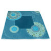 Novica Azure Garden Batik Cotton Tablecloth