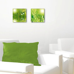 Platin Art's Deco Glass Wall Decor- A New Day - Set of 2 - Wallpaper