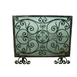 ACC-003 Custom Iron Fireplace Screens - Fireplace Screens