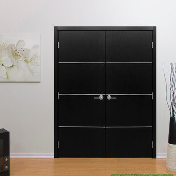 Nova Modern Interior doors by Brooklyn doors inc HG008 Black Ash