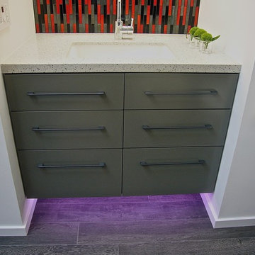 MSTR BATH VANITY - floating with toe-kick LED lighting