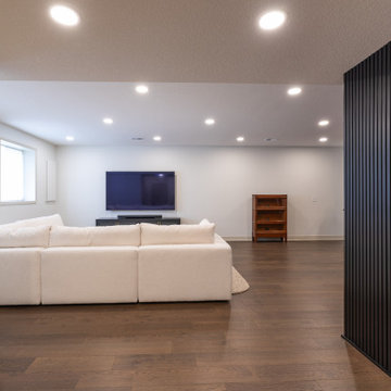 Playful, Modern Basement Designed for Family Living