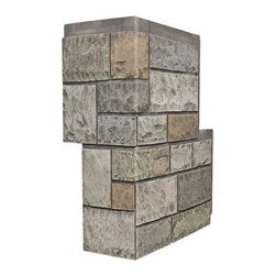 152-CAMBRIDGE COBBLESTONE CORNER 11" W(EACH SIDE) &times; 30 &frac12;"H &times; 1"D - Wall Panels