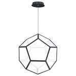 ET2 Lighting - Penta LED Pendant - Formed by a series of Black pentagons into a spherical shape, this geometric collection is illuminated from the inside for a dramatic lighting effect. Available in 3 sizes ranging from 22" to the dramatic 40" large pendant.