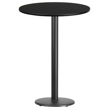 Bowery Hill 30" Round Restaurant Bar Table in Black