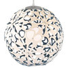 Modern Forms PD-89948 Groovy 48"W LED Globe Chandelier - Cream / Blue / Brushed