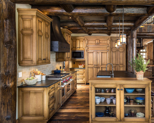 Rustic Oak Cabinets Home Design Ideas, Pictures, Remodel and Decor