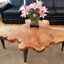 Tree Slice Live Edge Coffee Table - Coffee Tables