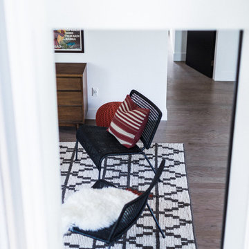 IKEA VIKTIGT Chairs with West Elm Layla Rug