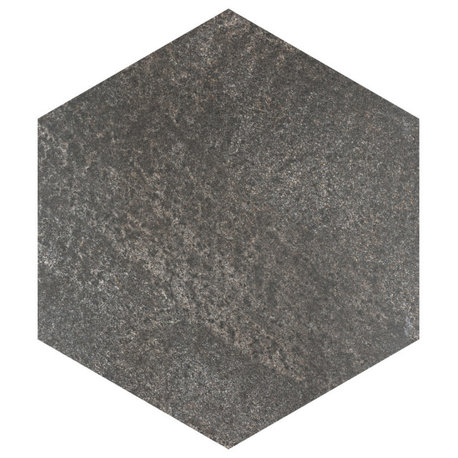 Nagpur Grand Hex Grafito Porcelain Floor and Wall Tile