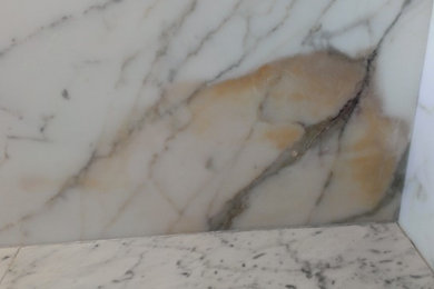 Yellow Stain on white marble
