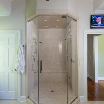 Marble Double Shower in Master Bath