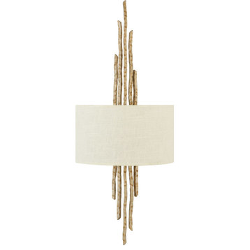 Spyre 2 Light Wall Sconce, Champagne Gold