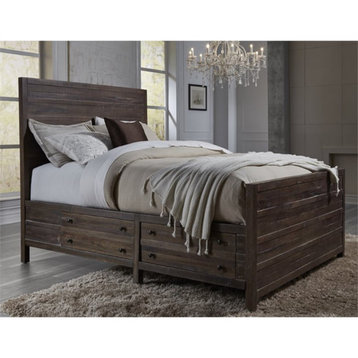 Modus Townsend California King Solid Wood Storage Bed in Java