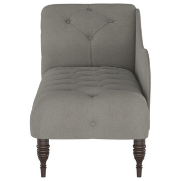 Chaise, Linen Gray