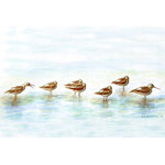 Betsy Drake - Avocets Door Mat 30x50 - These decorative floor mats are made with a synthetic, low pile washable material that will stand up to years of wear. They have a non-slip rubber backing and feature art made by artists Dick Hamilton and Betsy Drake of Betsy Drake Interiors. All of our items are made in the USA. Our small door mats measure 18x26 and our larger mats measure 30x50. Enjoy a colorful design that will last for years to come.