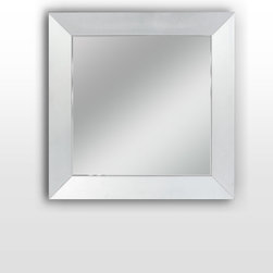 Quadrato Frosted Frame Mirror - Wall Mirrors
