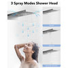 Shower System Rain Shower Head With 6 Body Jets, Brushed Nickel, Slide Bar
