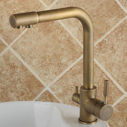 Hot & Cold Water & RO filter Antique Water Purifier Kitchen Mixer Tap TP3301A - Kitchen Faucets