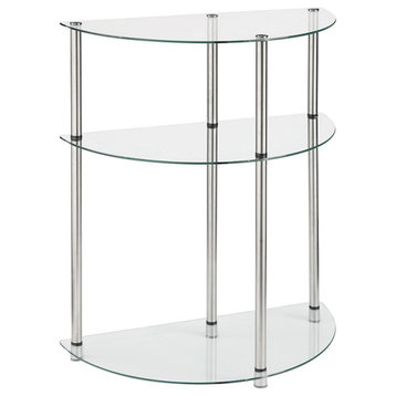 Convenience Concepts Designs2Go 3 Tier Entryway Table, Glass