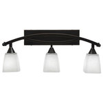 Toltec Lighting - Toltec Lighting 173-BC-460 Bow - Three Light Bath Bar - Bow 3 Light Bath Bar Shown In Black Copper Finish with 4.5" White Muslin Glass.Assembly Required: TRUE