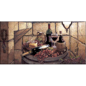 Tile Mural Kitchen Backsplash - JK-Private Reserve - by Janet Kruskamp