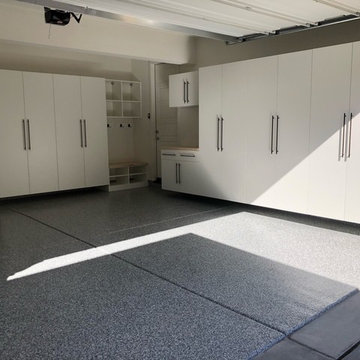 Dusk Floor and White Cabinets with Mudroom