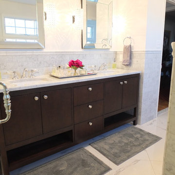 Basking Ridge All Carerra Master Bath