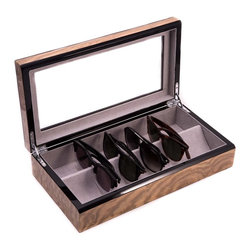 Brown Wood Multi Eyeglass Case - Storage Bins And Boxes