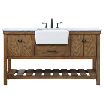 Elegant Decor VF60160DW 60" Single Bathroom Vanity, Driftwood
