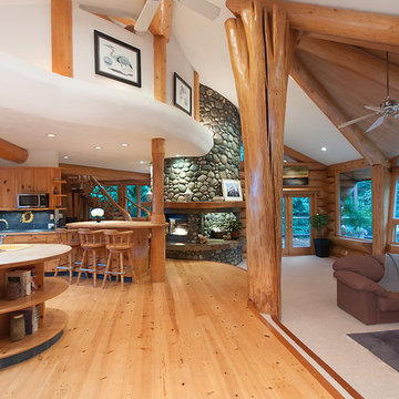 Bowen Island Round Log Post and Beam
