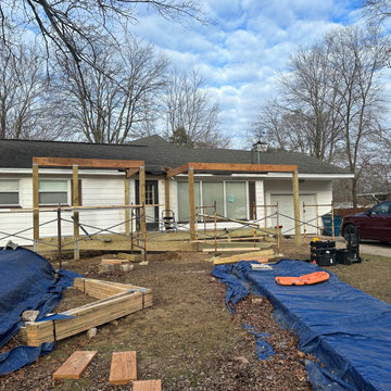 Front Porch w/ Handicap Ramp Build