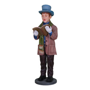 Life Size Caroler Daughter Contemporary Holiday Accents And Figurines By Queens Of Christmas