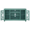 Bowery Hill Modern / Contemporary 2 Door Antique Teal 63" TV Stand