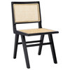 Safavieh Couture Hattie French Cane Dining Chair, Black/Natural