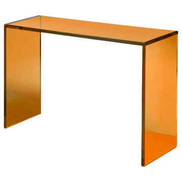 ColorBurst Acrylic Console Table, Yellow, 12"d X 48"l X 32"h