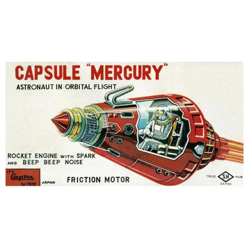 "Capsule Mercury" Digital Paper Print by Retrobot, 26"x14"