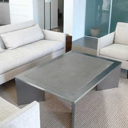 Bucktown Loft Living Room Coffee Table in Polished Mild Steel - Coffee Tables