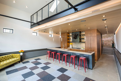 Example of a trendy kitchen design in Minneapolis