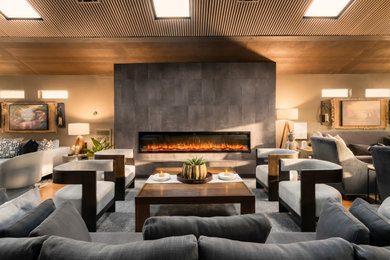 Living room - transitional living room idea in Austin
