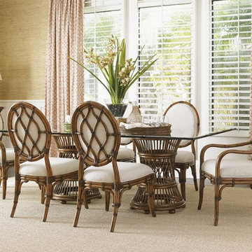 Tommy Bahama Home Bali Hai Tropical Double Pedestal 7 Piece Dining Set