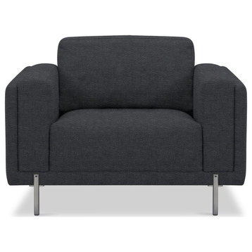 Divani Casa Schmidt Modern Black Leather Chair