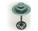 35" Tall Outdoor 3-Tiered Pedestal Water Fountain and Birdbath, Green